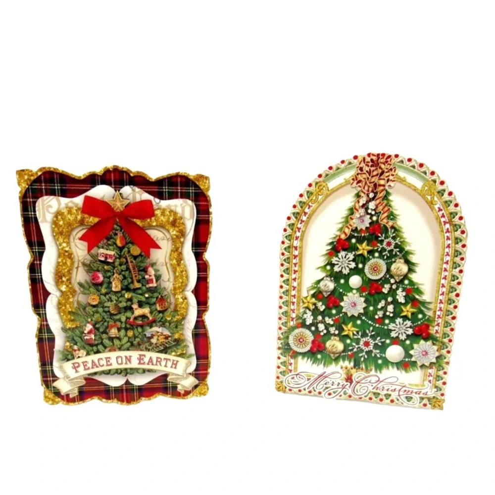 Punch Studio Traditional Victorian Die-Cut Holiday Ephemera Note Cards (62065)